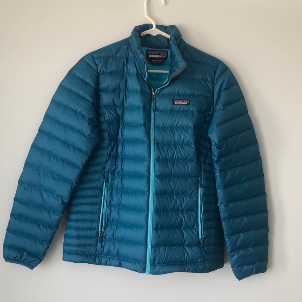 Patagonia down teal jacket size M